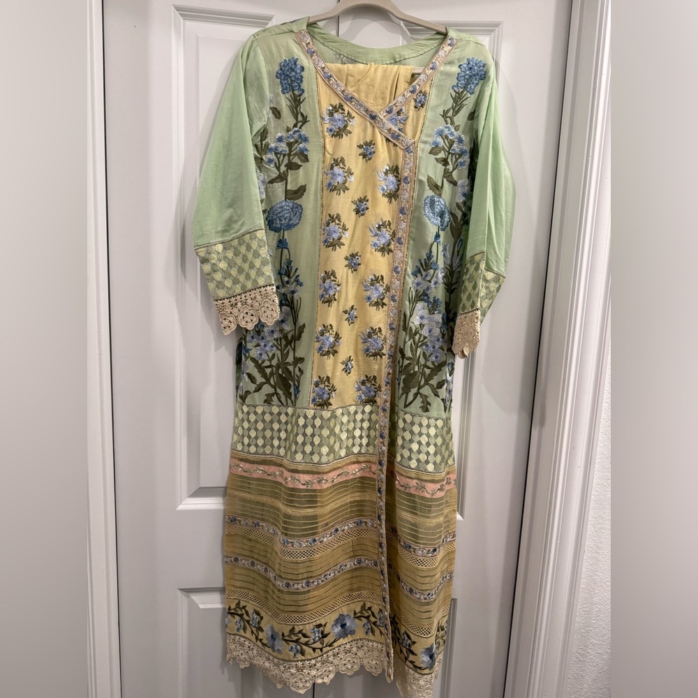 Crimson by saira shakira Floral Embroidered Long Dress pakistani